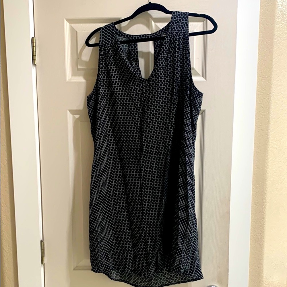 Old Navy Black White Flower A Line Dress XL